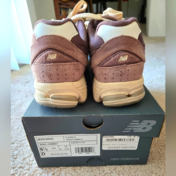 New Balance 2002r Shoes in Black Fig/ Pebble SSense - Picture 7 of 10